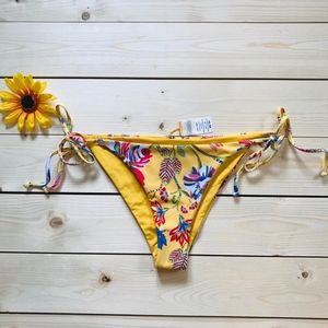 L*SPACE Floral Bikini Swim Bottoms NEW